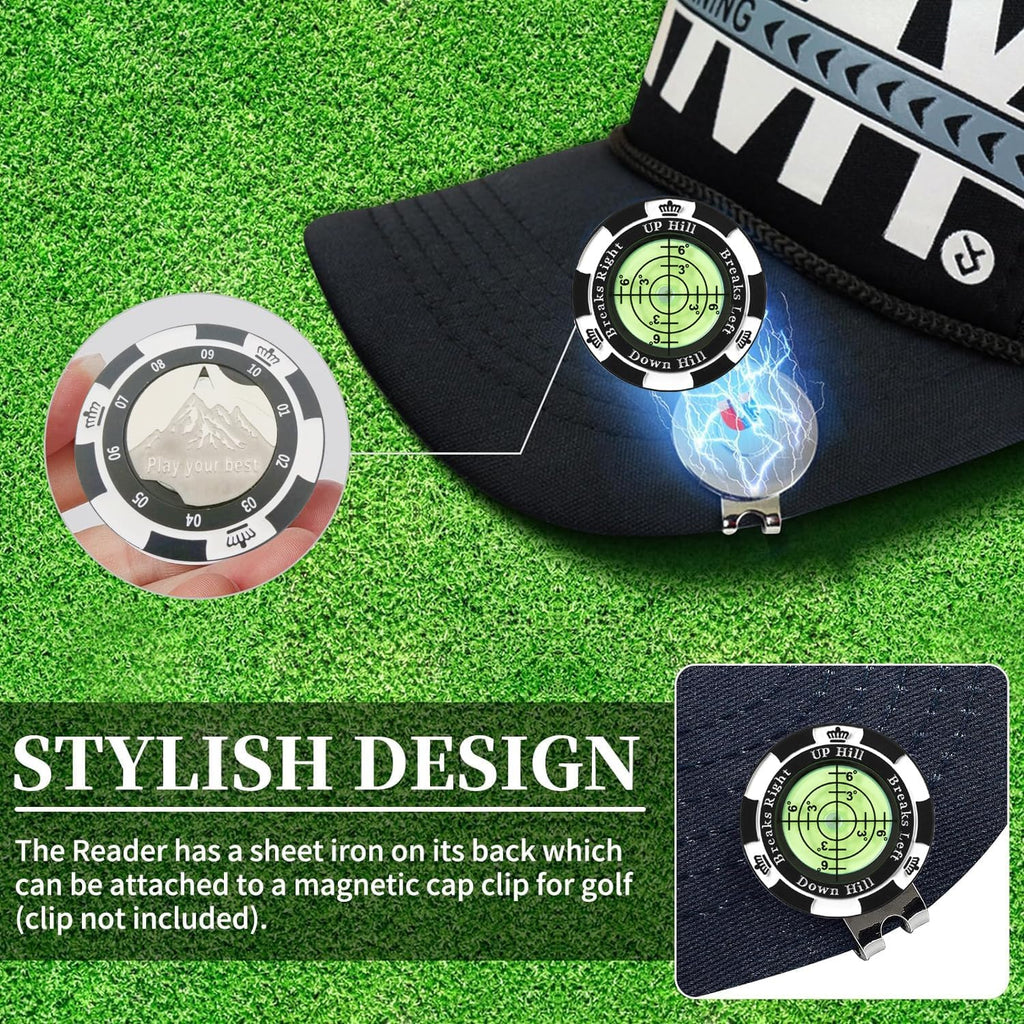 Golf Green Reader, Golf Ball Marker with High Precision Horizontal Bubble, Putt Aid Golf Accessories Tool Men Women