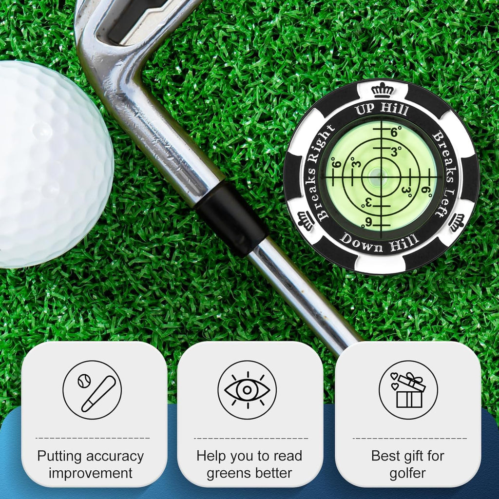 Golf Green Reader, Golf Ball Marker with High Precision Horizontal Bubble, Putt Aid Golf Accessories Tool Men Women
